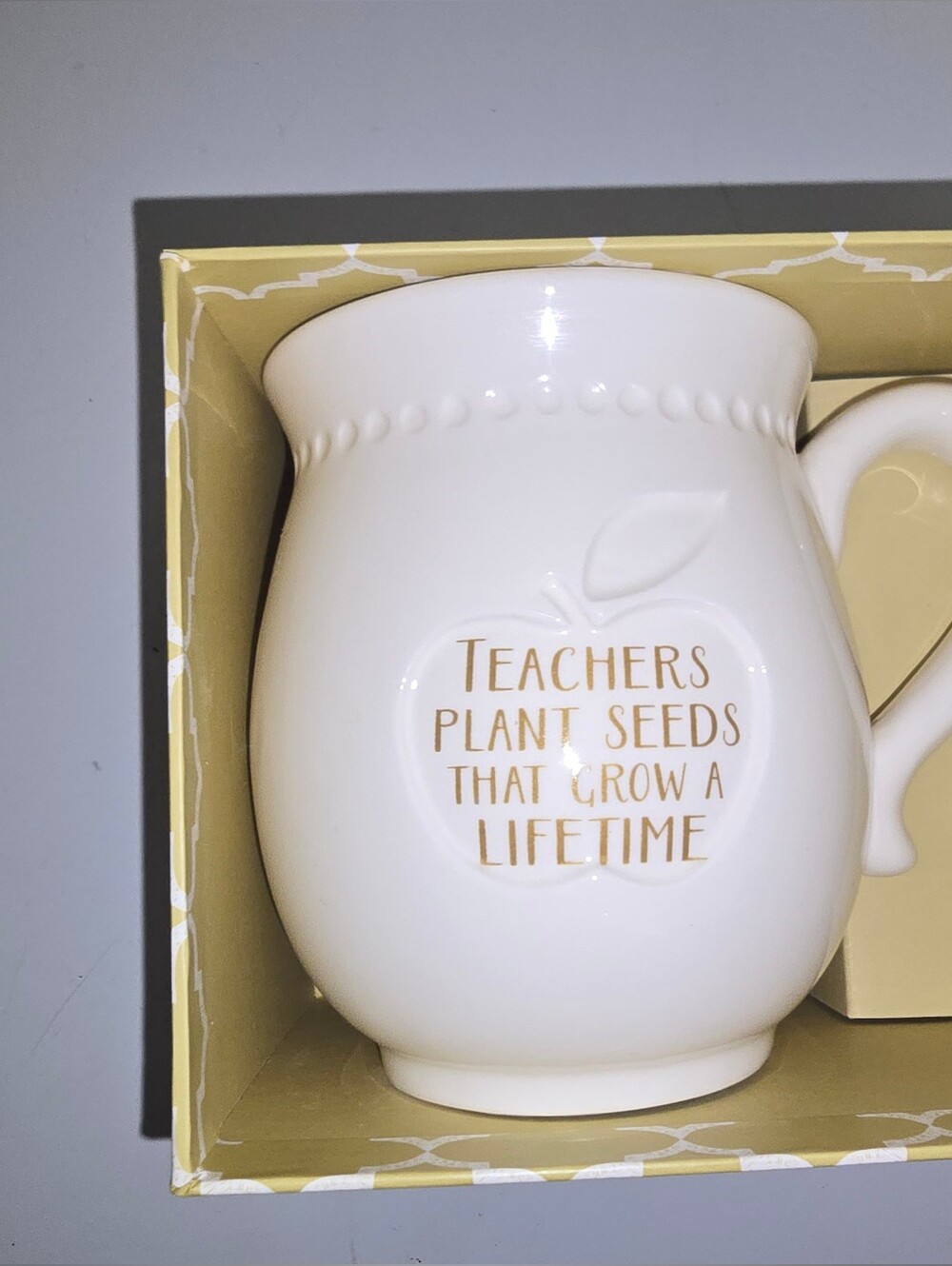 Teacher Appreciation Ceramic Mug with Gift Box - Cream - Picture 2 of 5